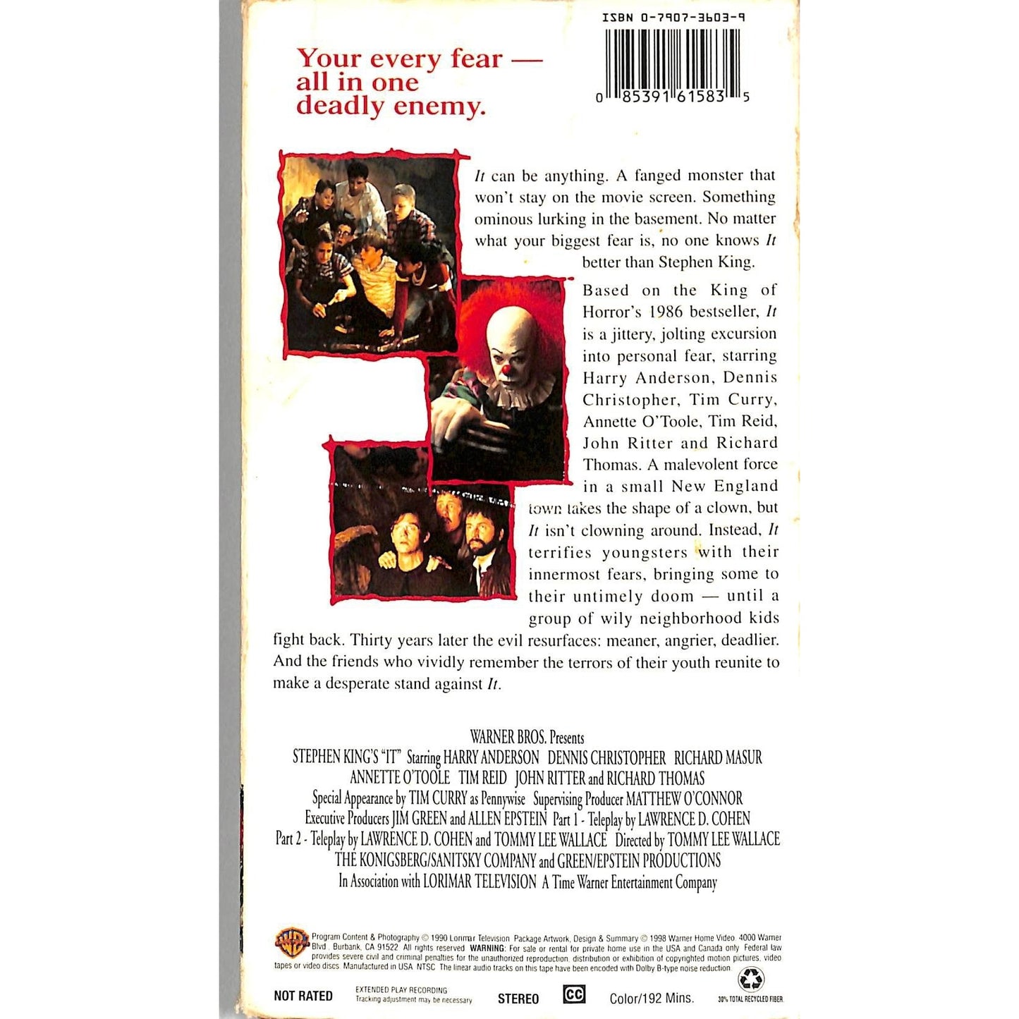 It (1990) VHS Tape Good condition