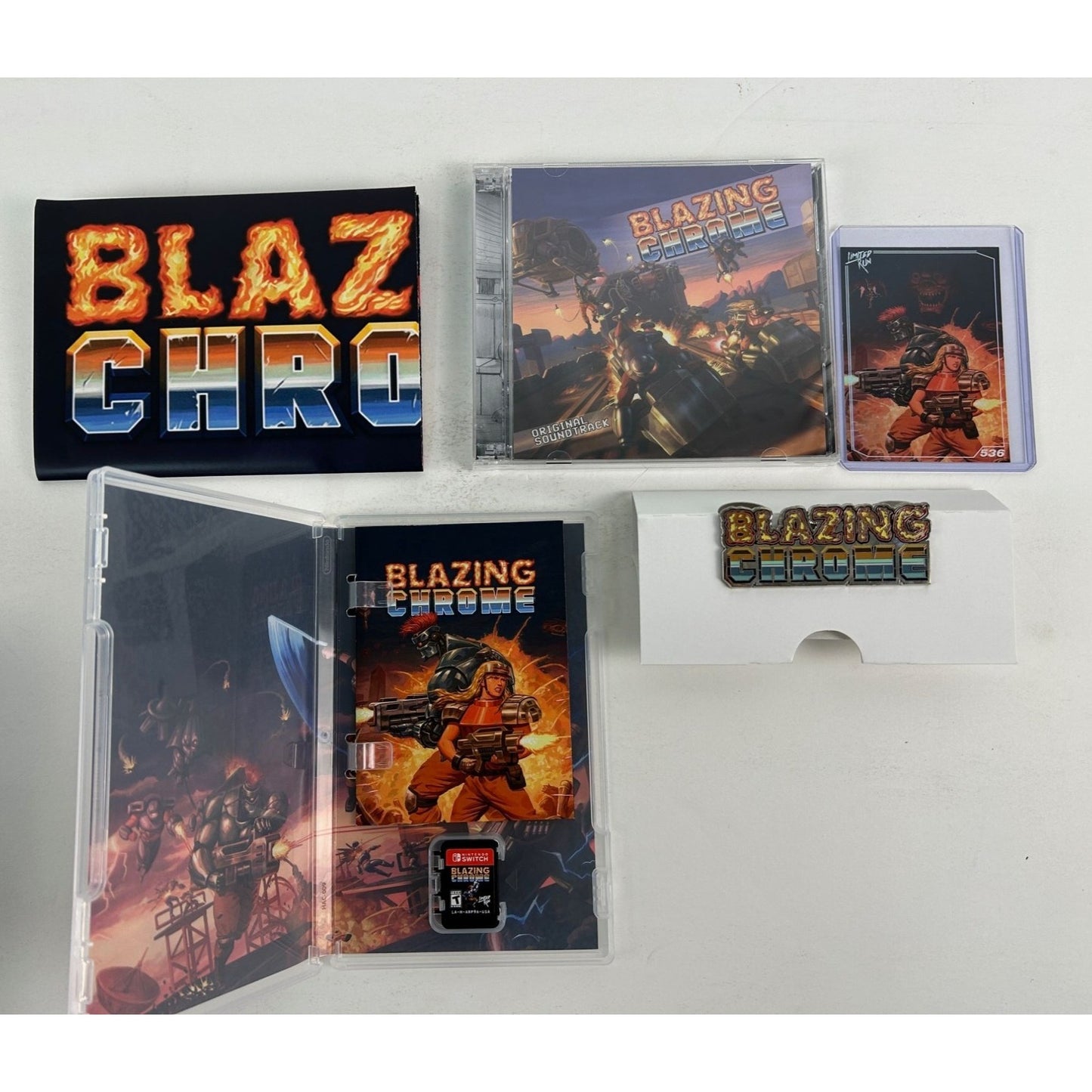 Blazing Chrome Nintendo Switch Collector's Edition with Accessories Limited Run
