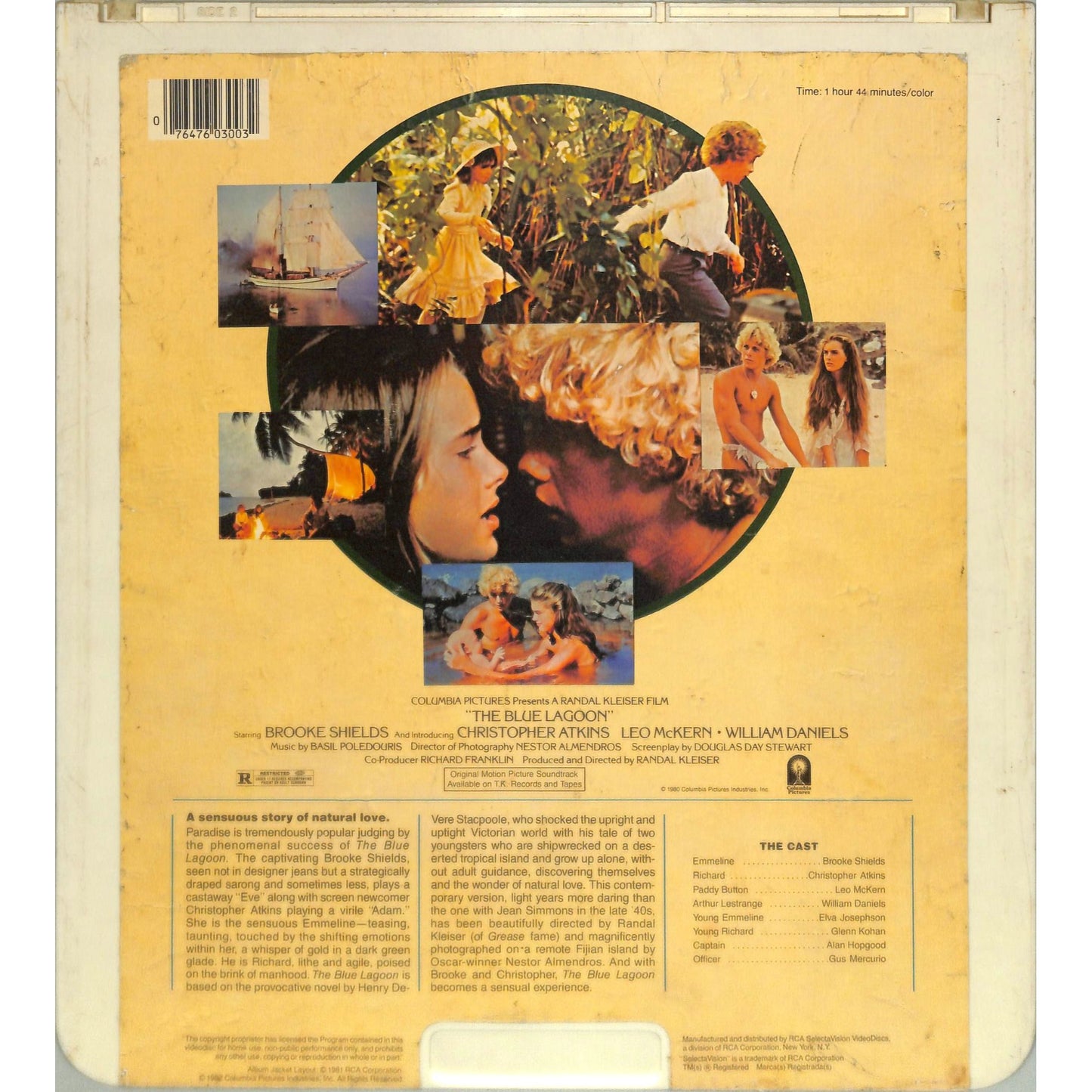 The Blue Lagoon (1980) Vintage CED Videodisc TESTED WORKING
