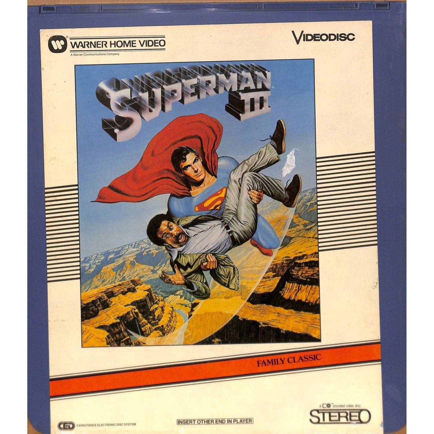 Superman III (1983) Vintage CED RCA SelectaVision Videodisc TESTED WORKING