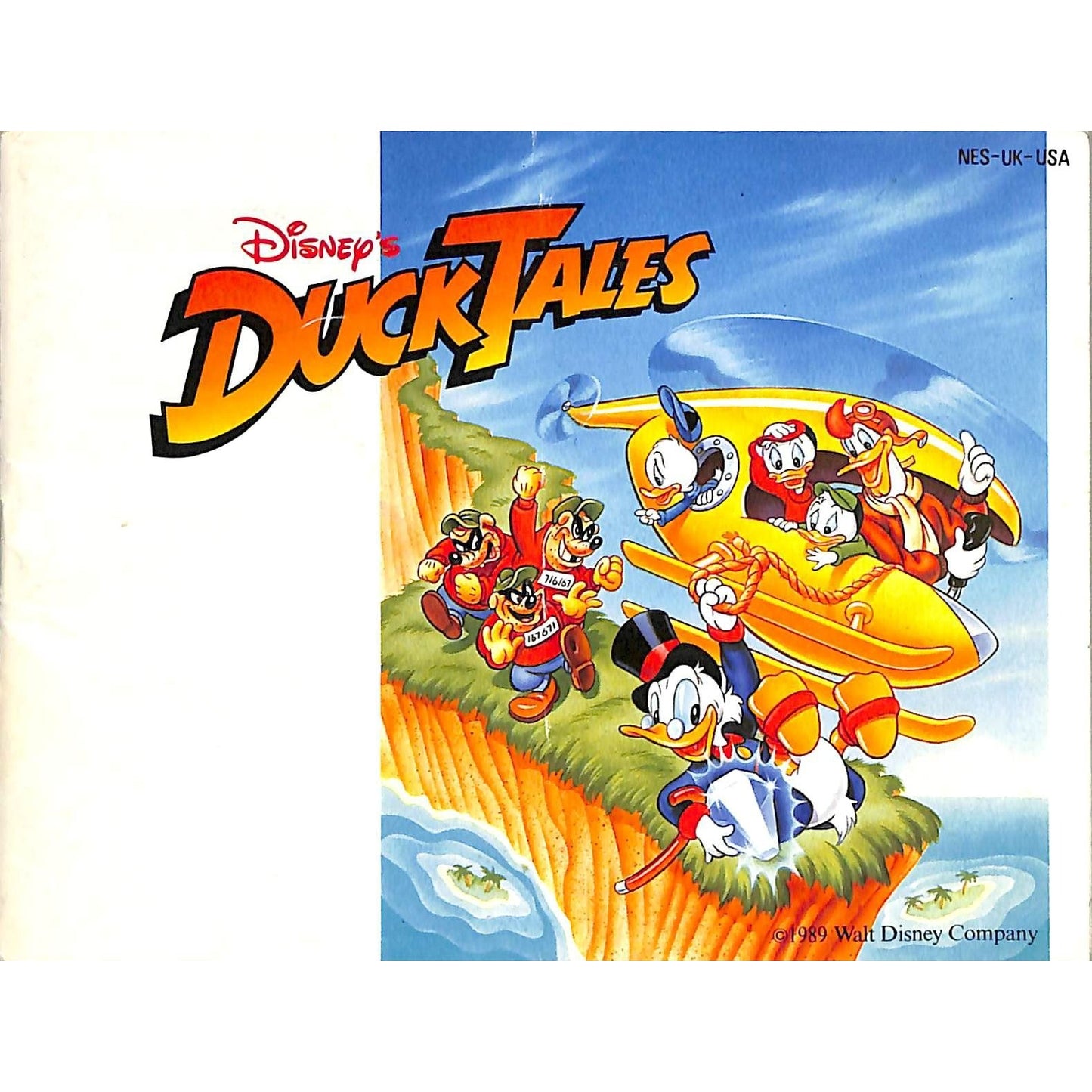 Disney's DuckTales (1989) Nintendo NES Cartridge + Instruction Booklet
