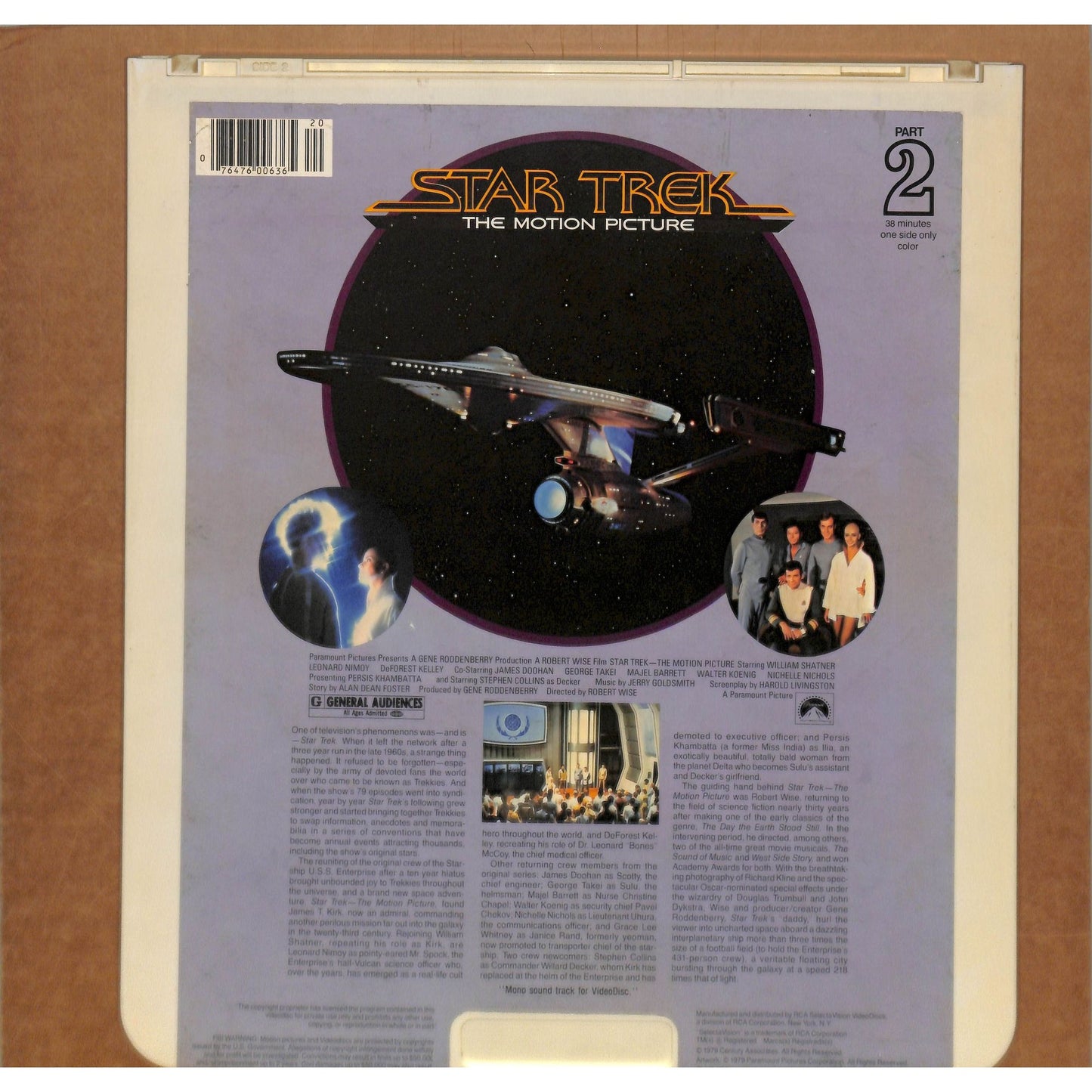 Star Trek (1979) CED RCA SelectaVision TESTED WORKING