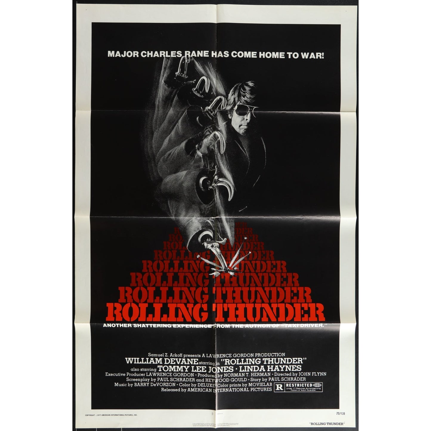 Rolling Thunder (1977) Original Movie Poster 27x41 Folded