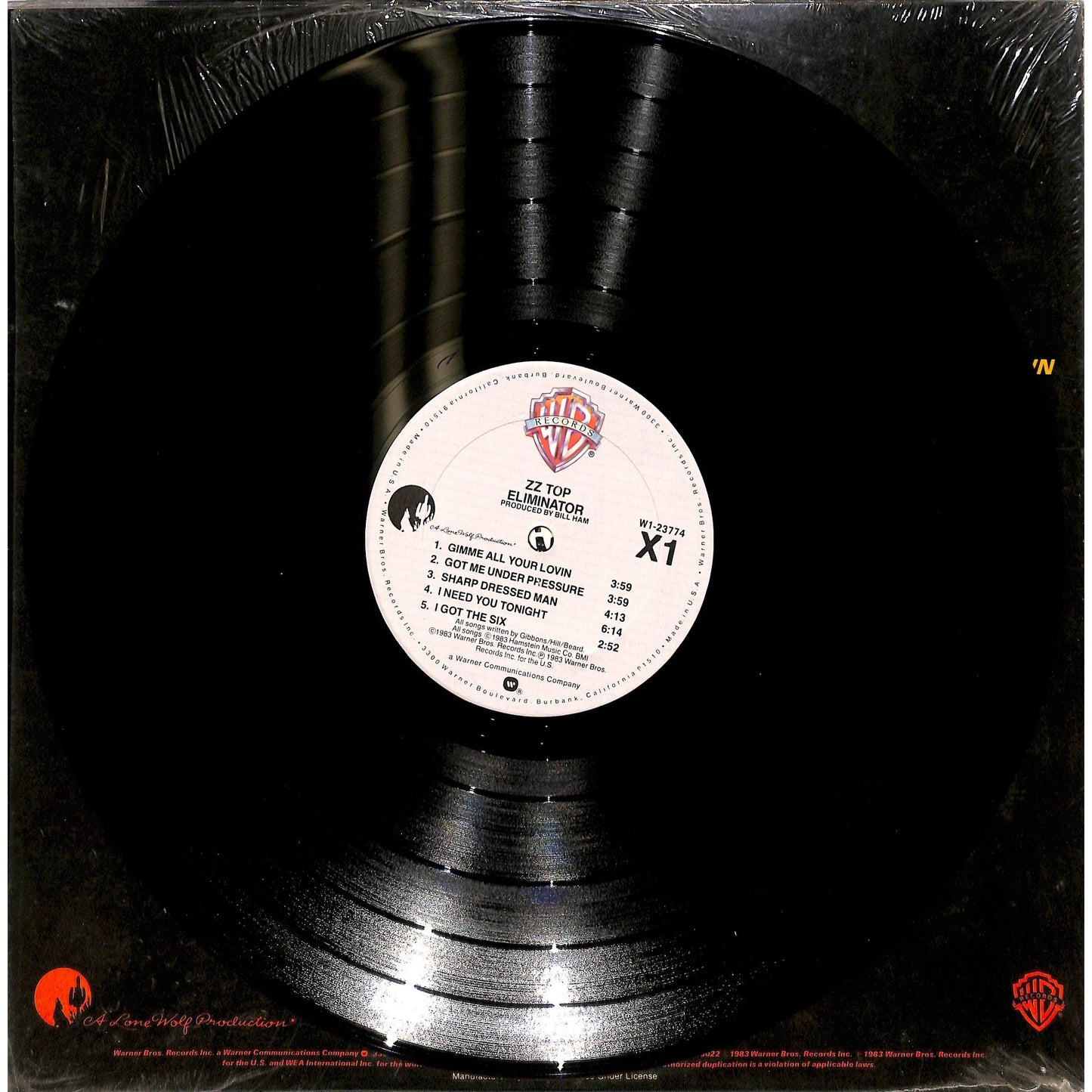 ZZ Top - Eliminator Vinyl Record W1-23774