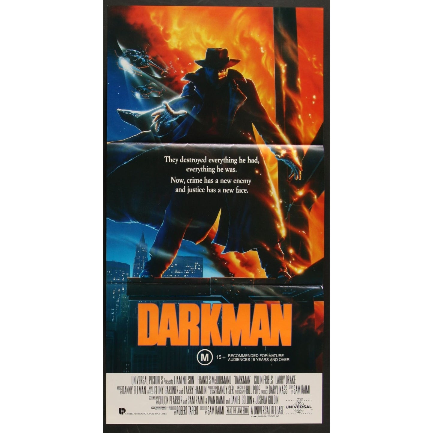 Darkman (1990) Original Day Bill Movie Poster