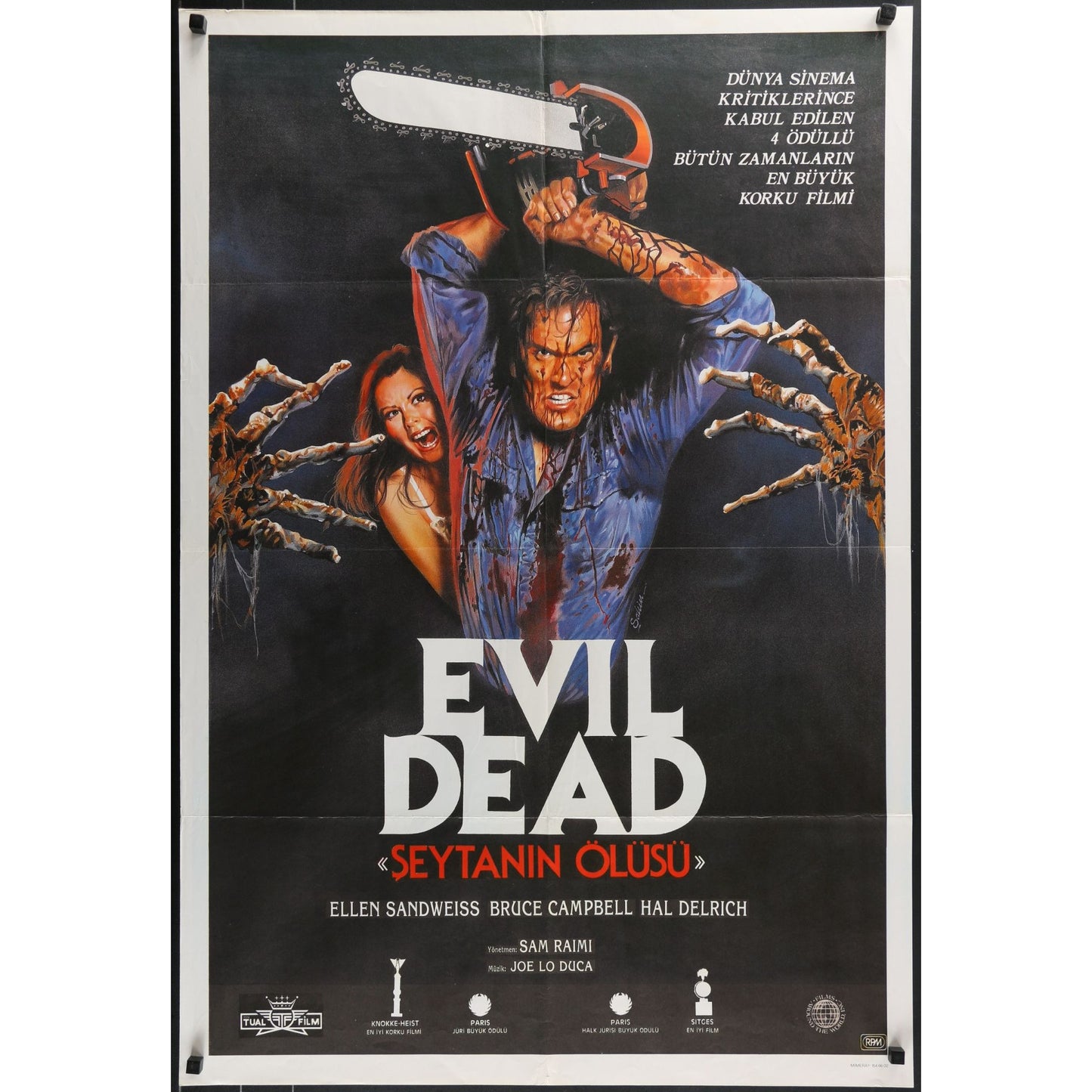 The Evil Dead (R1983) Original Turkish Movie Poster 26 3/4x39 1/4