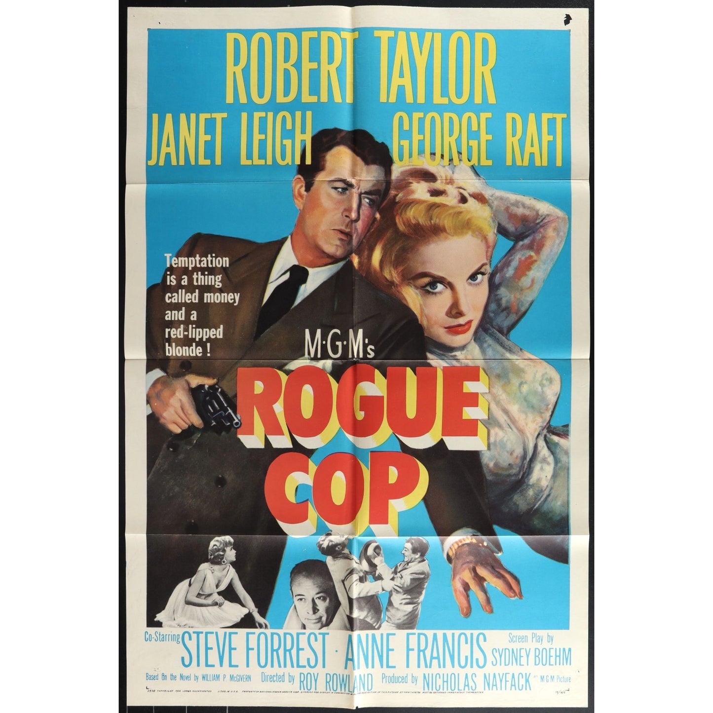 Rogue Cop (1954) Original Movie Poster Folded 27x41