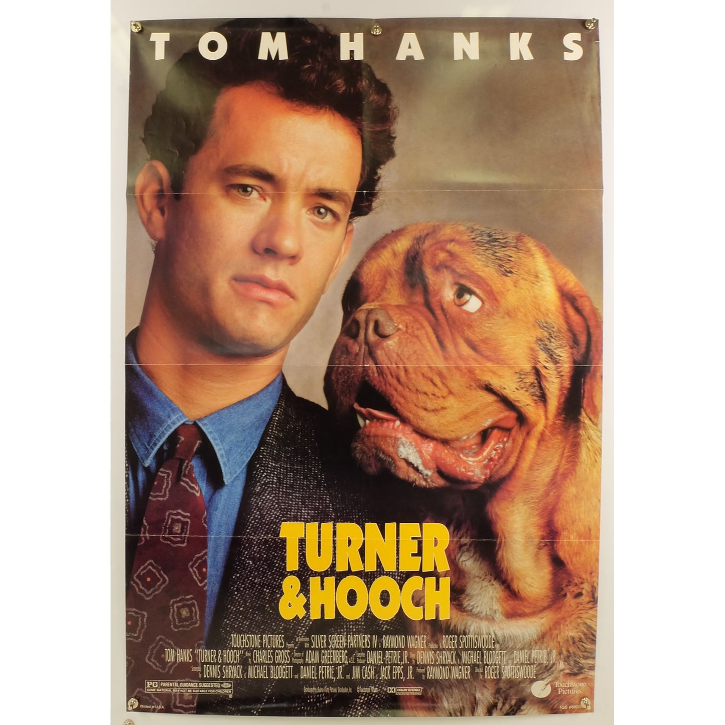 Turner & Hooch (1989) Original Movie Poster Folded 27x41