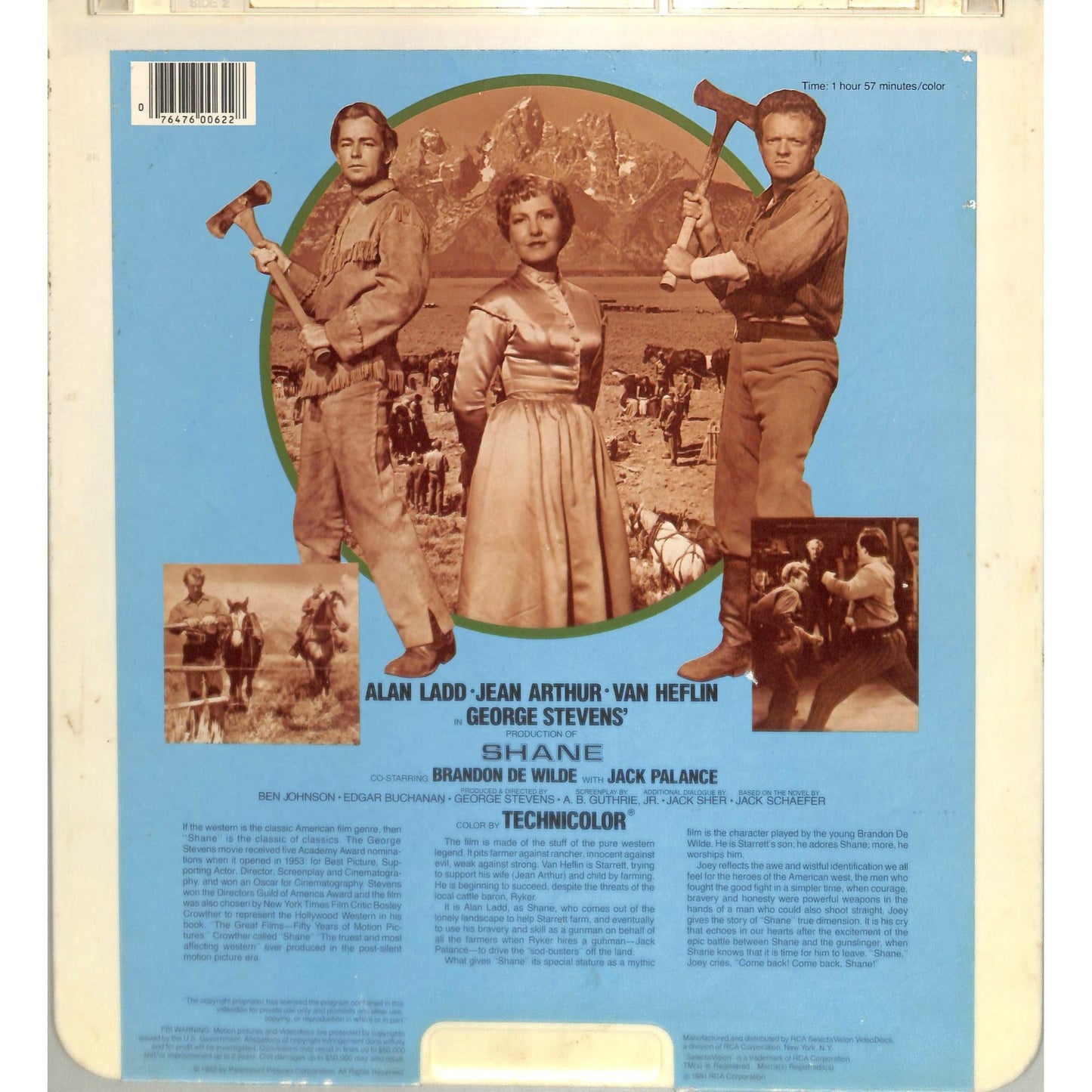 Shane (1953) Vintage CED Videodisc