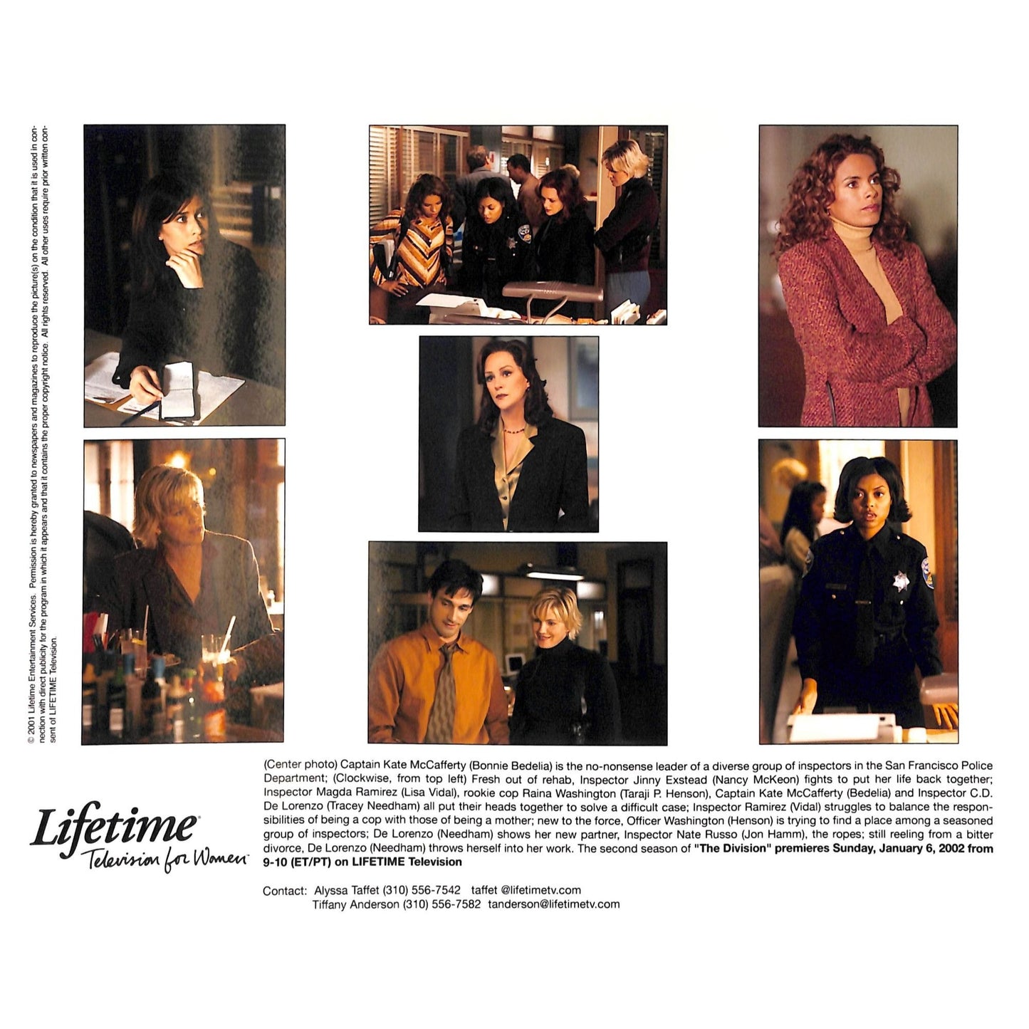 The Division Season 2: Lifetime Televison for Women (2002) 3 Movie Stills 8x10