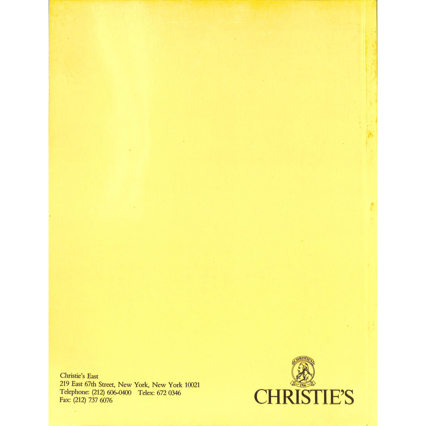 Christie's Paintings, Drawings, & Sculptures Auction Catalog May 7, 1991