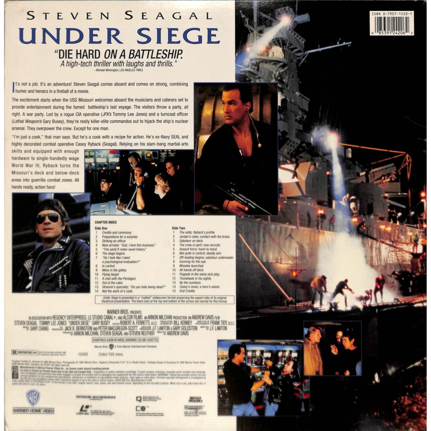 Under Siege (1992) Laserdisc