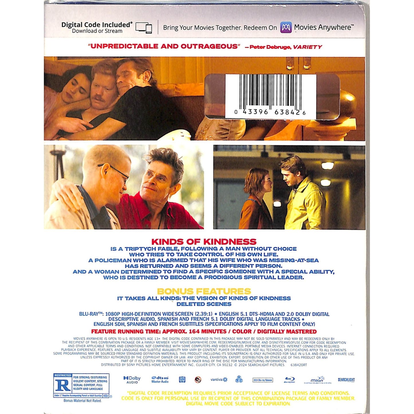 Kinds of Kindness (2024) Sealed Blu Ray Disc