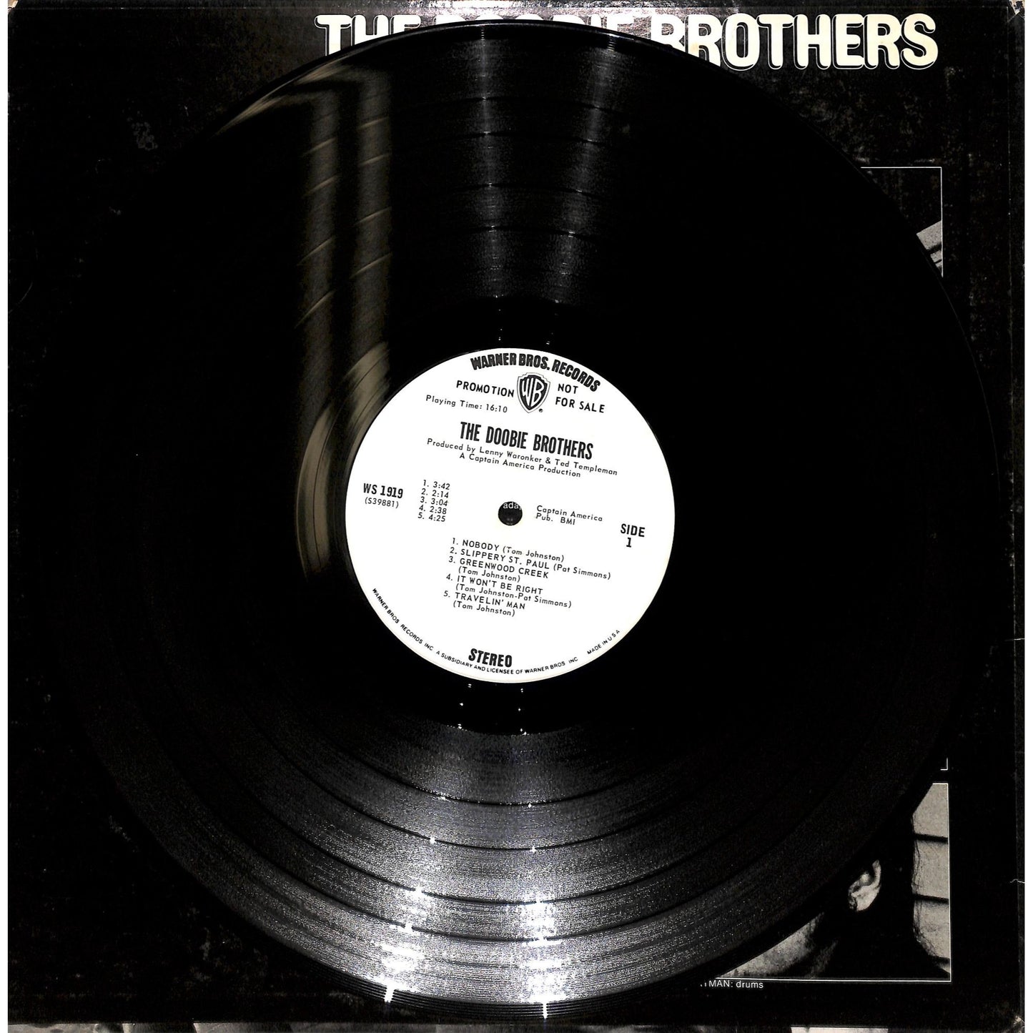 The Doobie Brothers Self-Titled Vinyl Record WS 1919