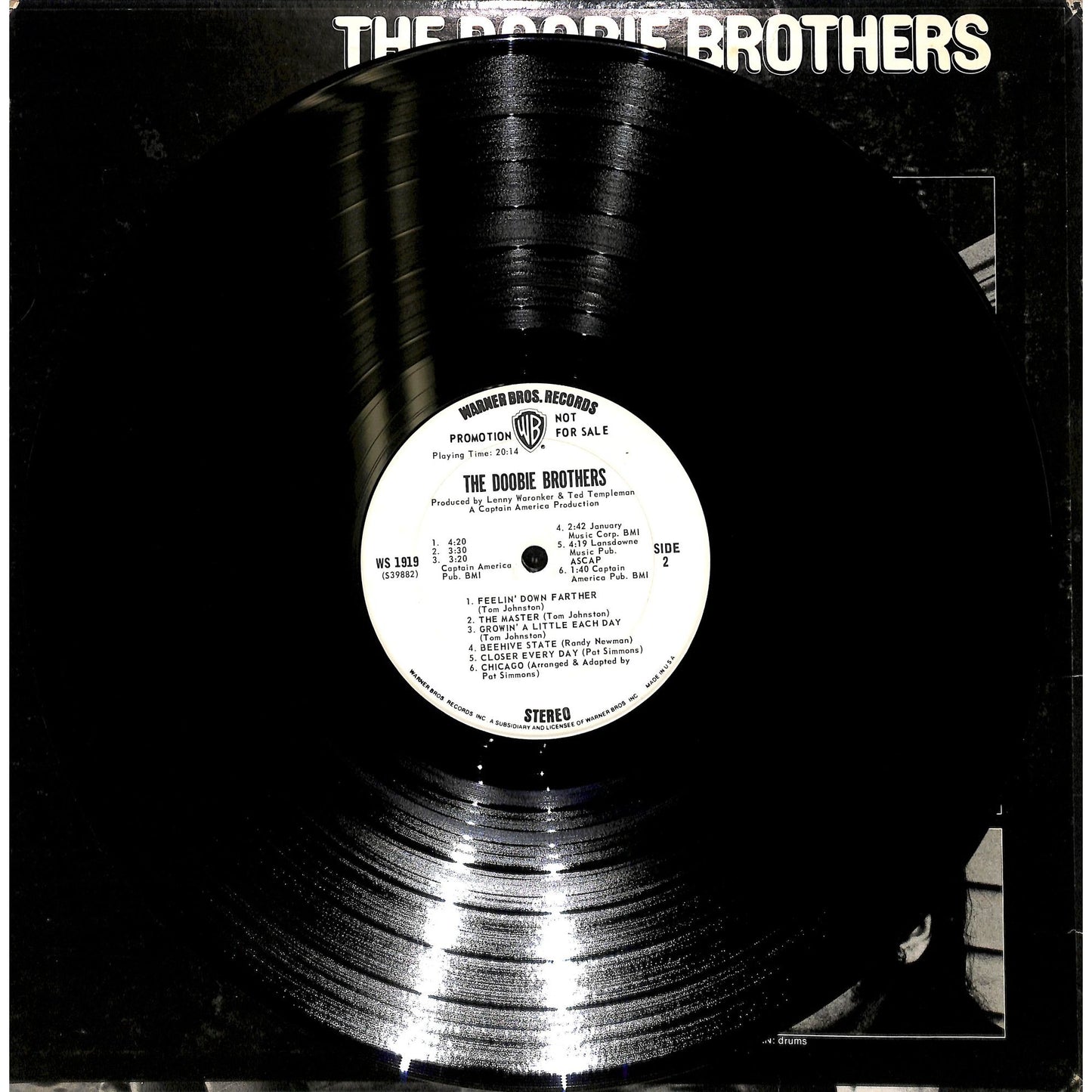 The Doobie Brothers Self-Titled Vinyl Record WS 1919