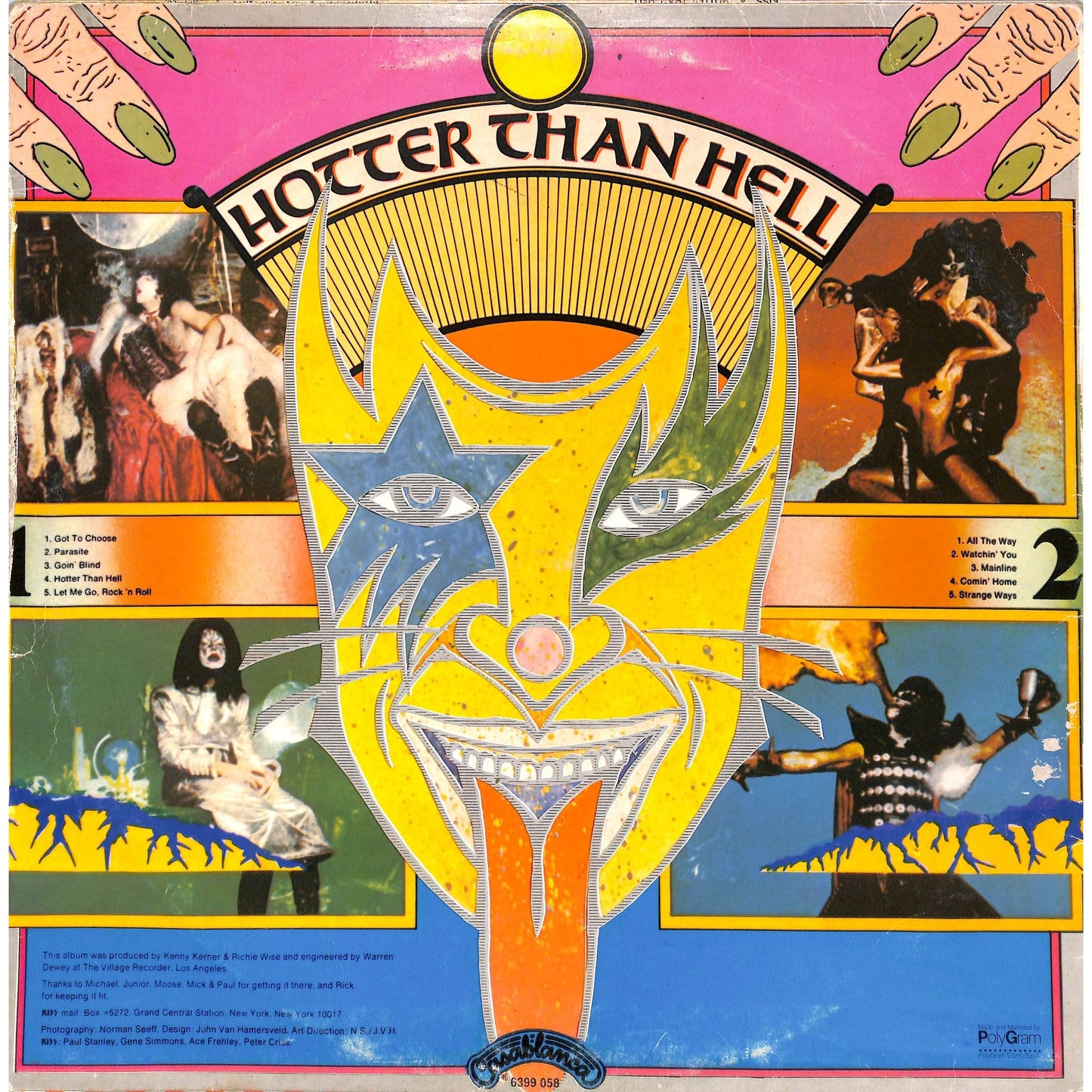 Kiss - Hotter Than Hell Vinyl Record Italian Import 6399-058
