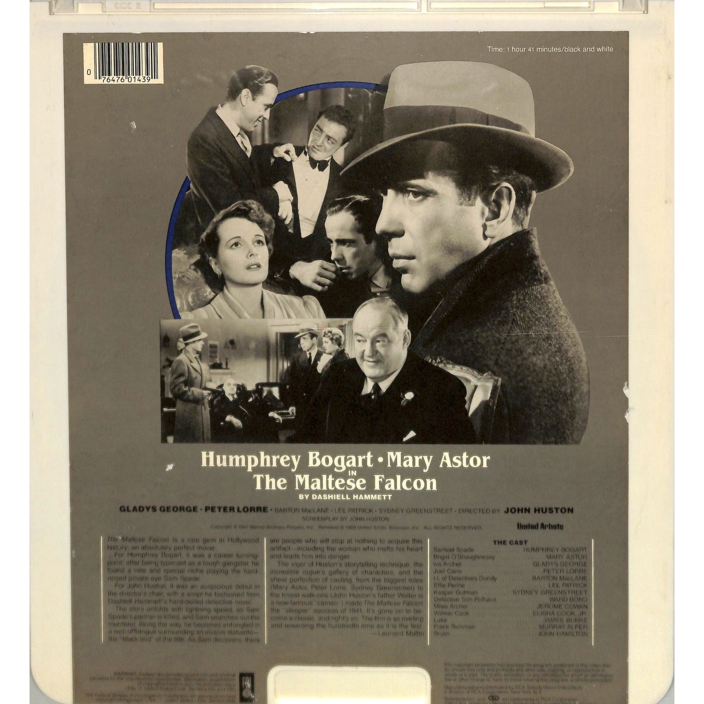 The Maltese Falcon (1941) Vintage CED Videodisc