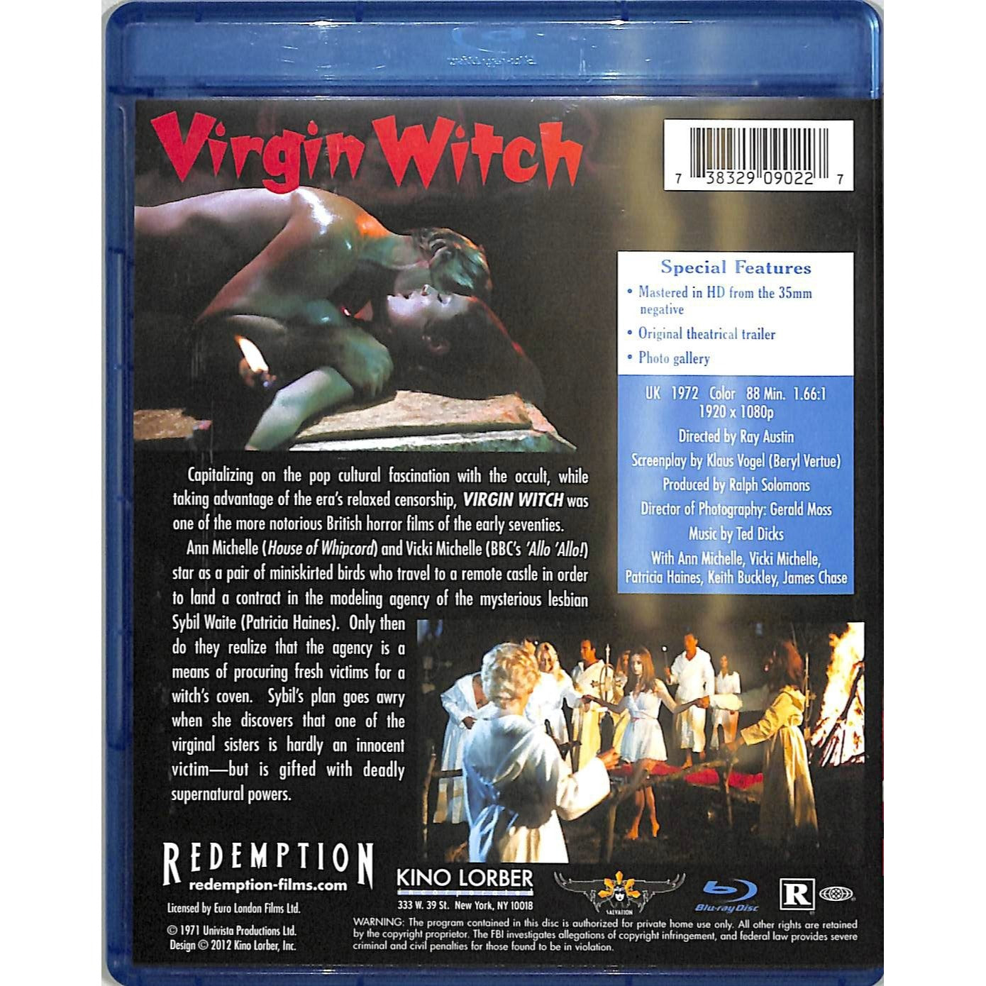 Virgin Witch (Blu-ray, UPC 738329090227)
