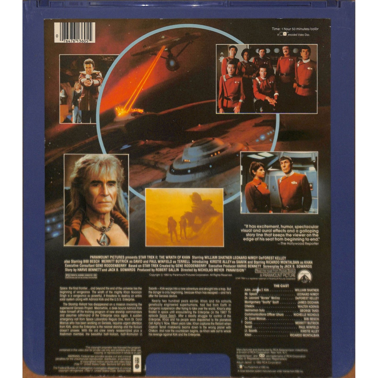 Star Trek 2 ll: The Wrath of Khan (1982) CED RCA SelectaVision TESTED WORKING