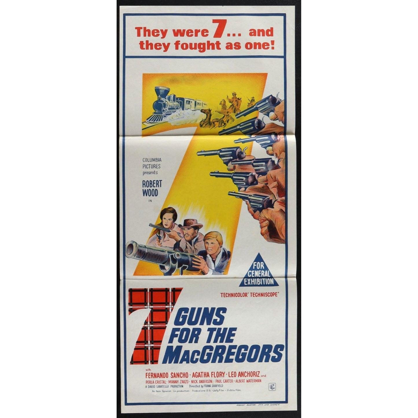 Seven Guns for the MacGregors (1966) Original Australian Daybill Movie Poster