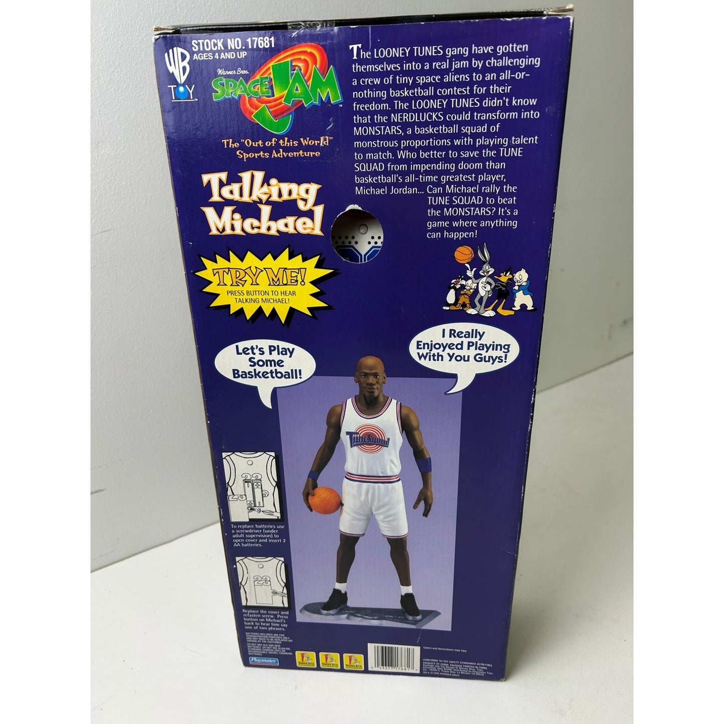 Vintage 1996 Space Jam Michael Jordan "Talking Michael" Figure