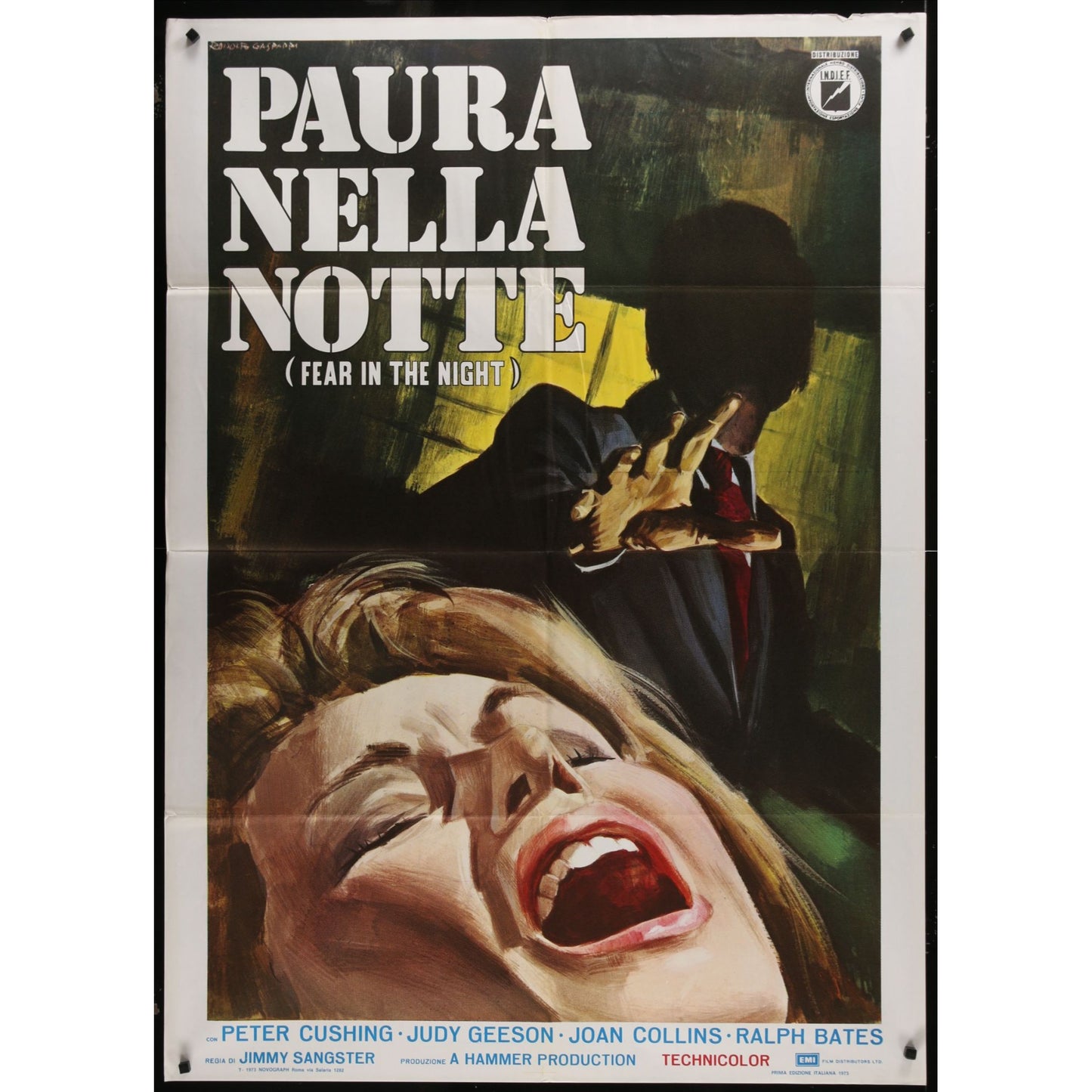 Fear in the Night (1972) Original Italian 1P Movie Poster Folded 39x55