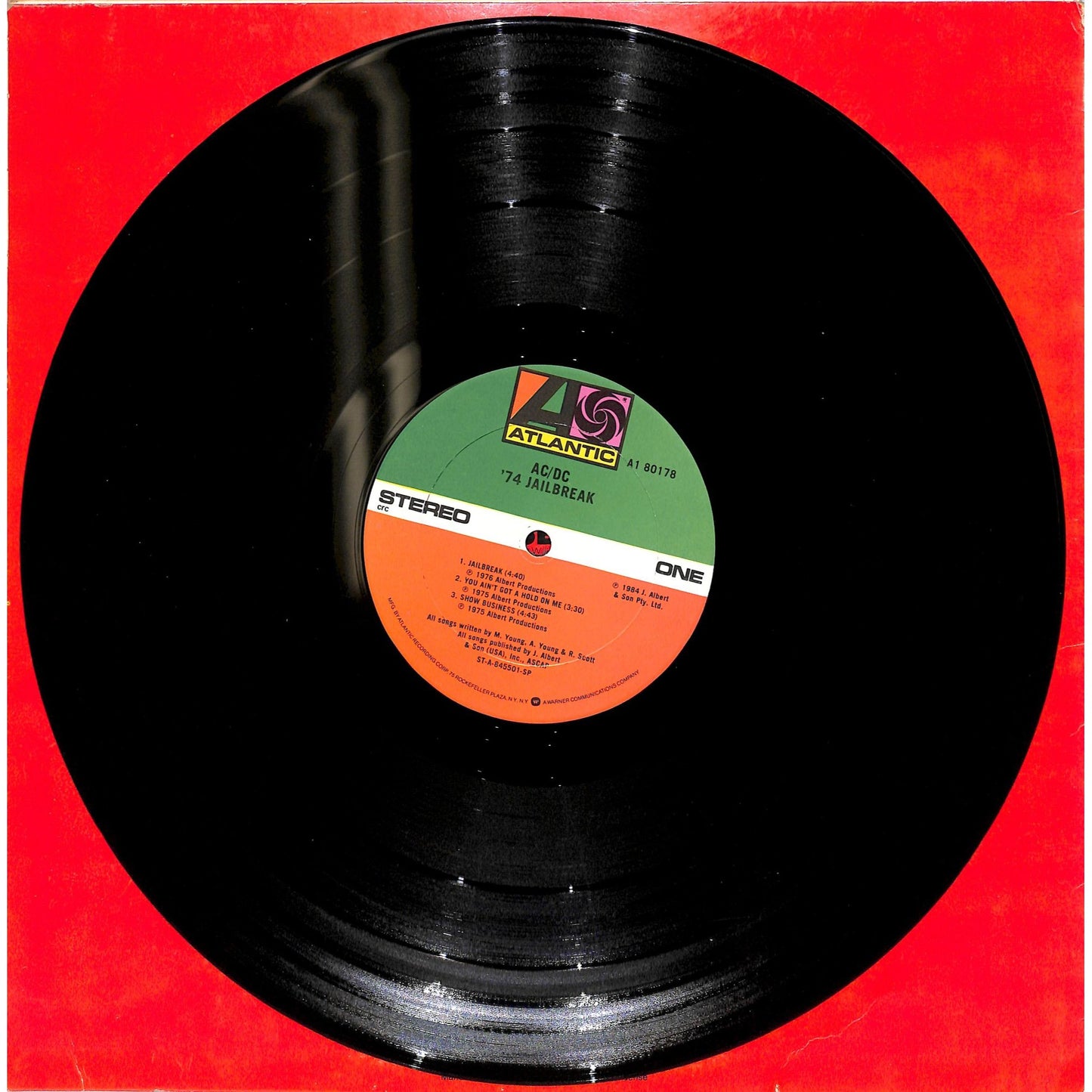 AC/DC - '74 Jailbreak Vinyl Record A1 80178