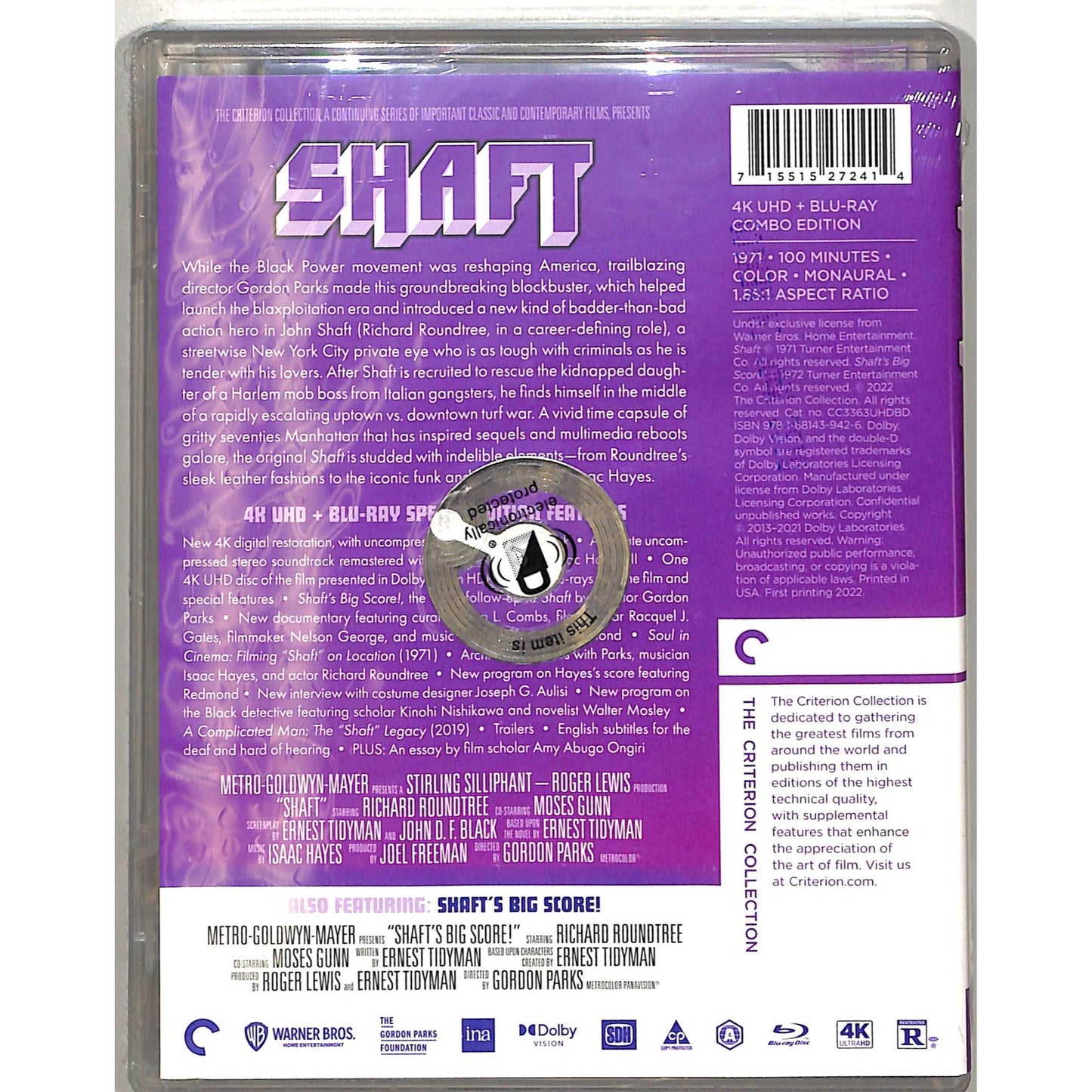 Shaft (1971) The Criterion Collection Sealed Blu Ray Disc