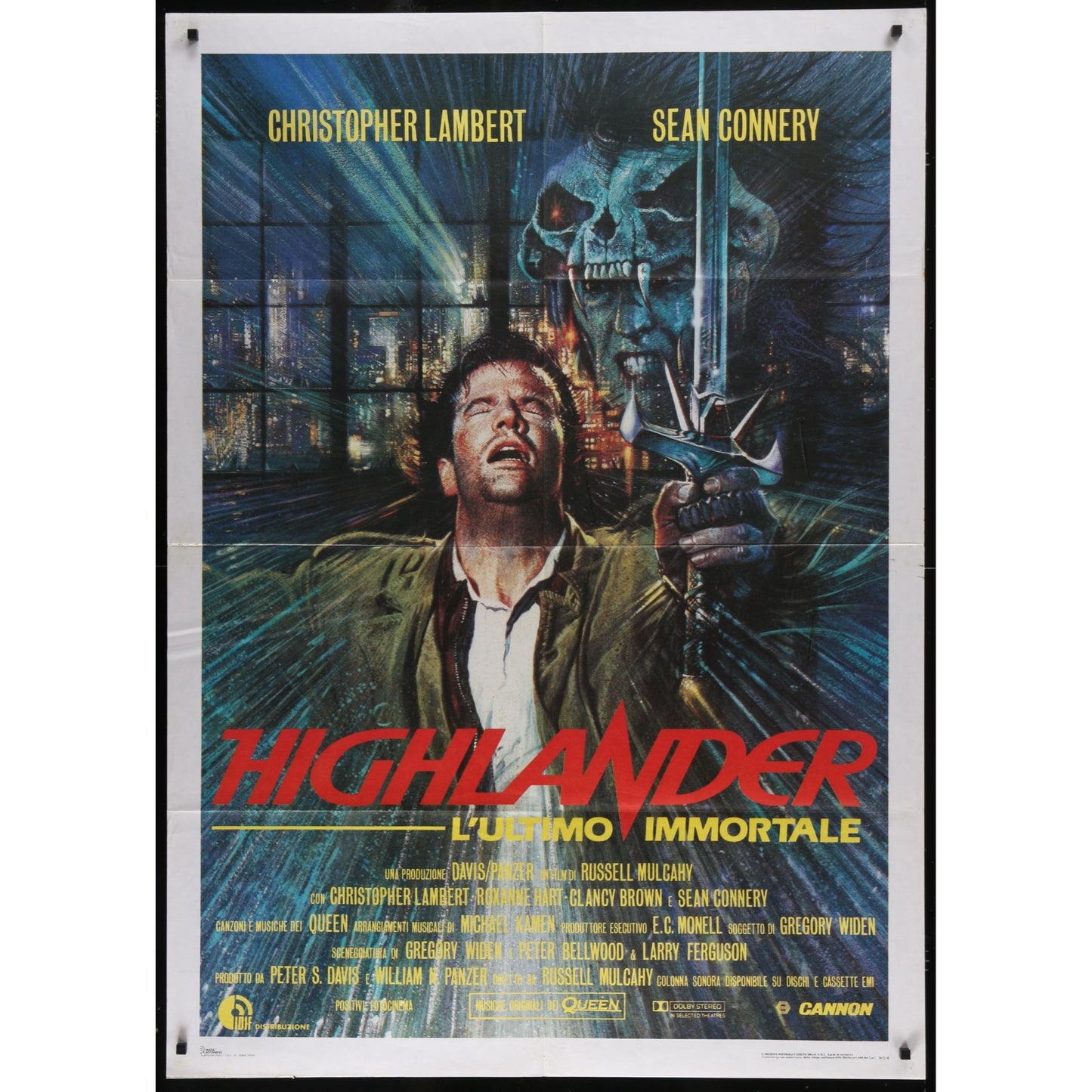 Highlander (1986) Original 1P Italian Movie Poster 39x55