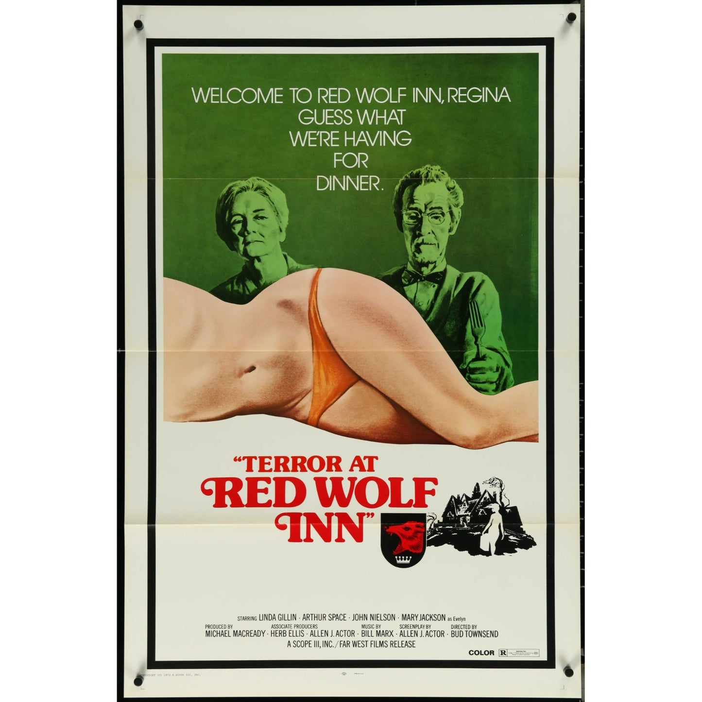 Terror At Red Wolf Inn (1972) Original Movie Poster Folded 27x41 EM8-494