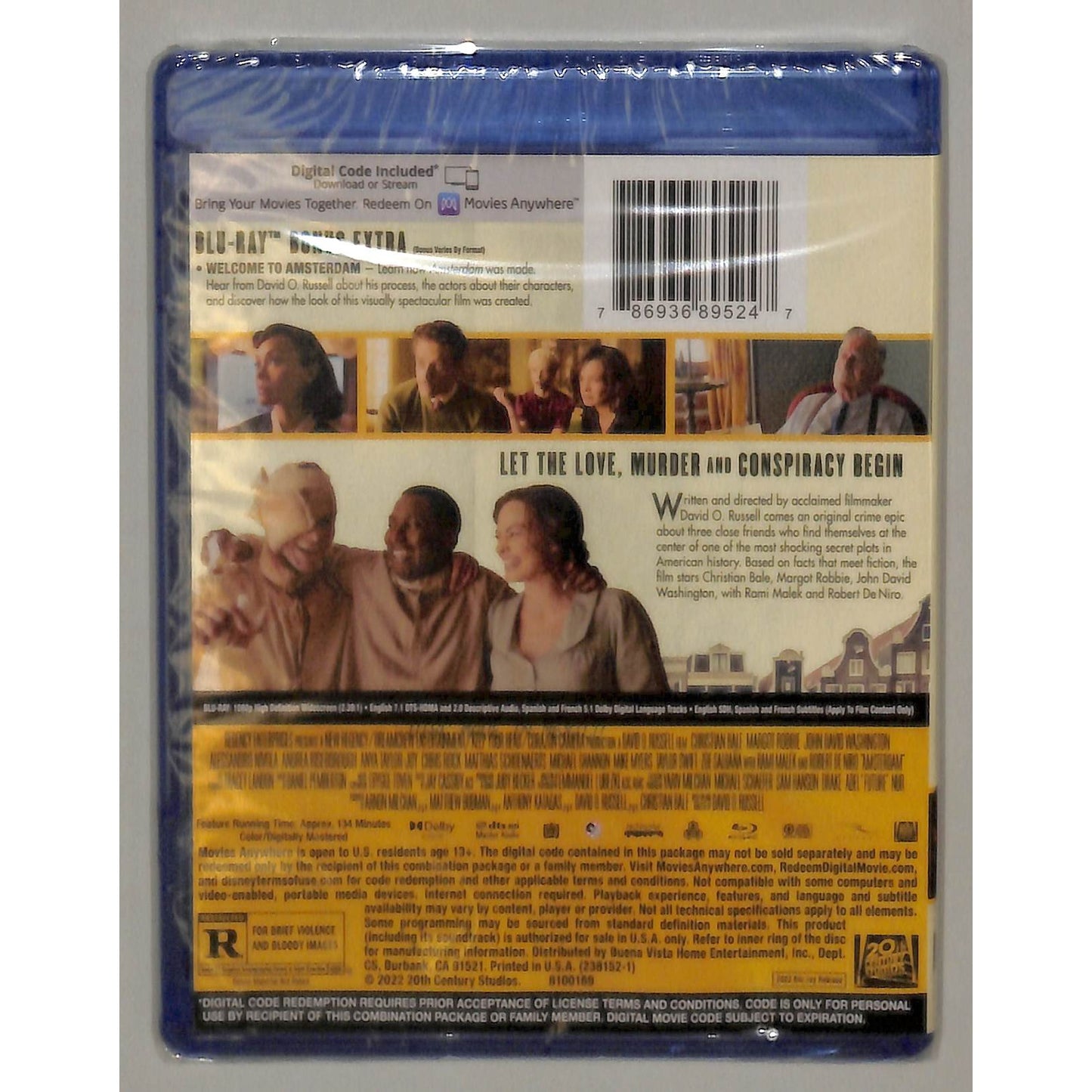 Amsterdam (2022) Blu-Ray Brand New Sealed