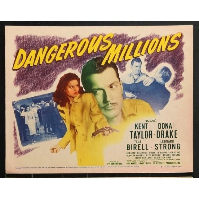 Dangerous Millions (1946) Original Lobby Card Movie Poster 11x14