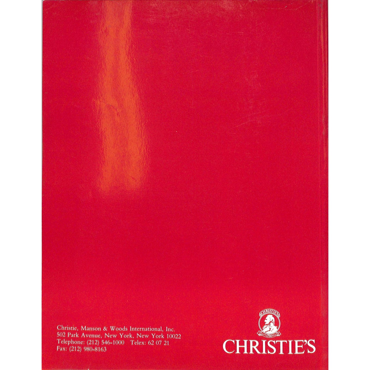 Christie's Contemporary Art Auction Catalog May 8, 1990