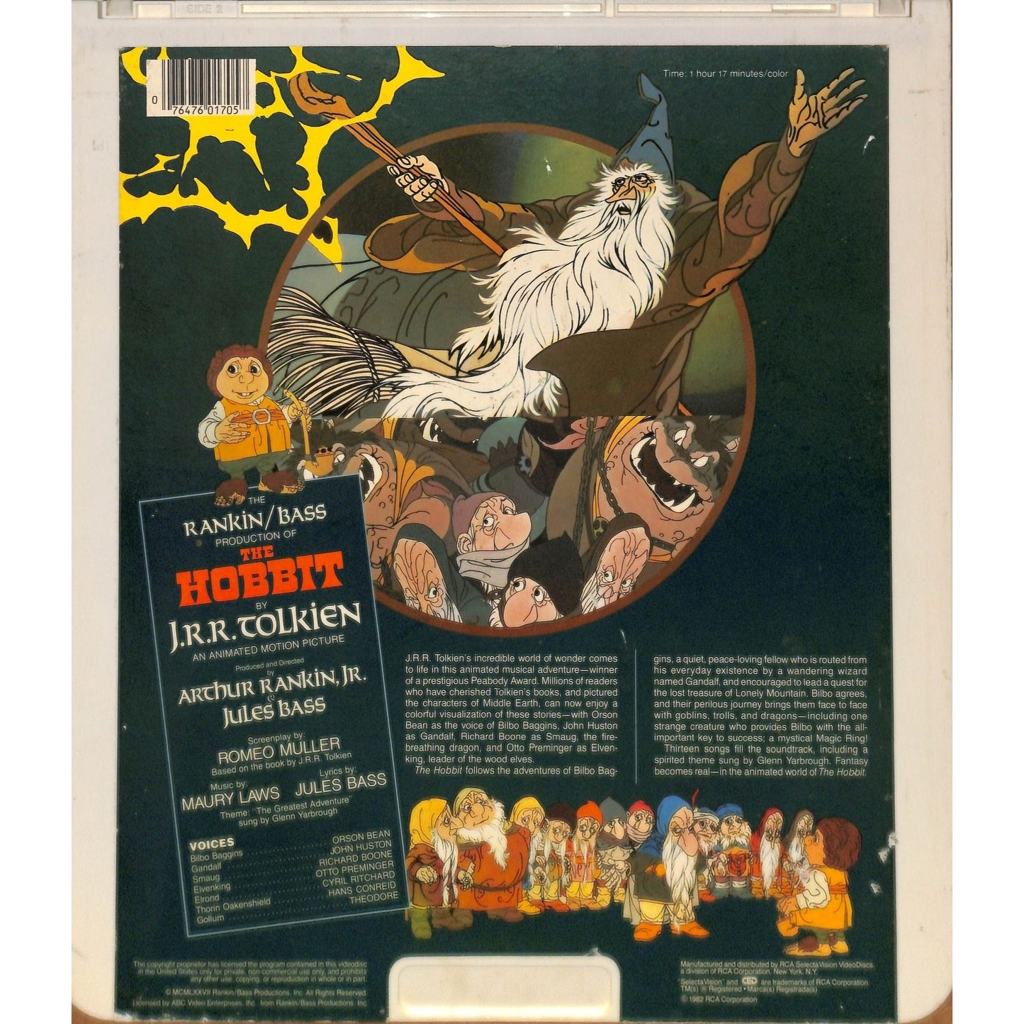 The Hobbit (1978) Vintage CED RCA SelectaVision Videodisc TESTED WORKING