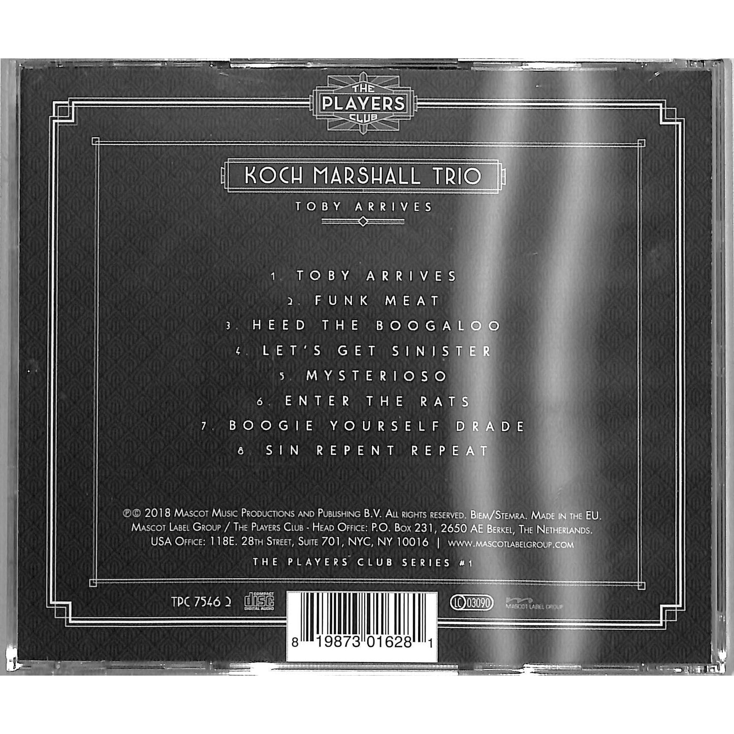 The Koch Marshall Trio - Toby Arrives (2018) CD