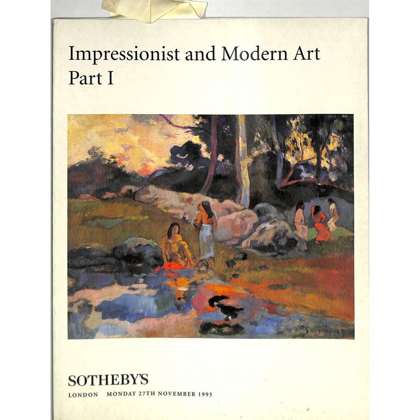 Sotheby's Impressionist and Modern Art Auction Catalog November 27, 1995