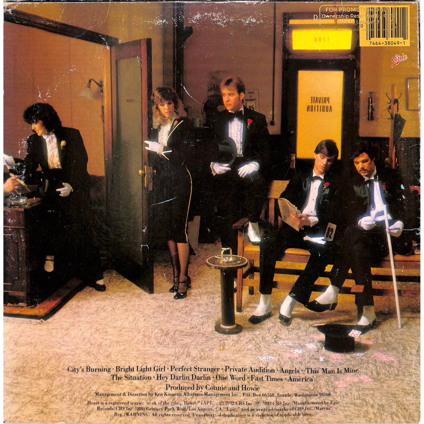 Heart - Private Audition Vinyl Record FE 38049