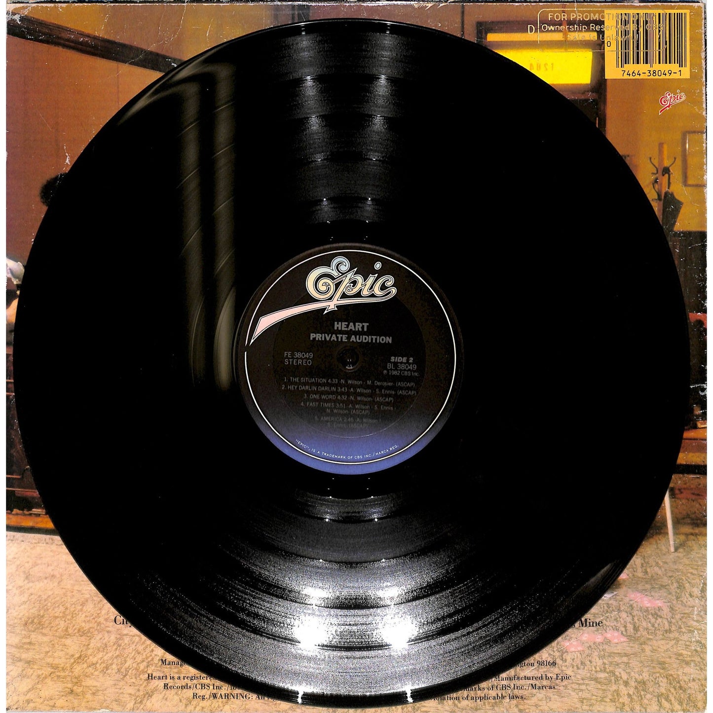 Heart - Private Audition Vinyl Record FE 38049