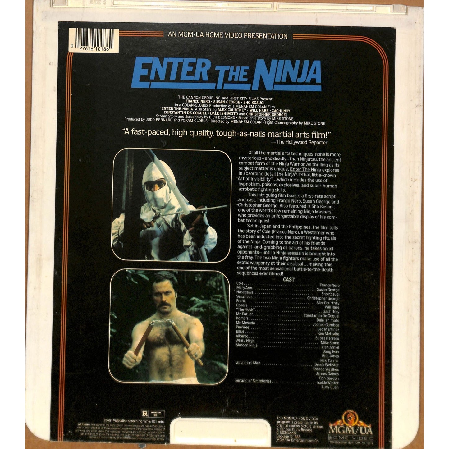 Enter The Ninja (1981) Vintage CED RCA SelectaVision Videodisc TESTED WORKING