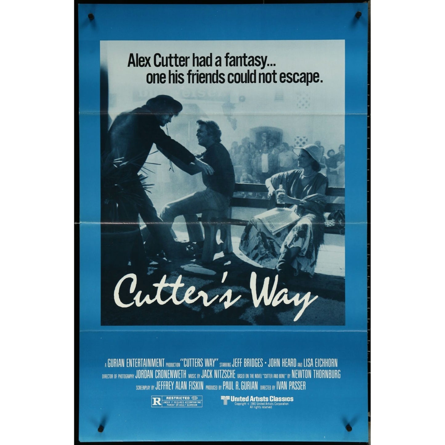 Cutter's Way (1981) Original Movie Poster Folded 27x41 EM8-535