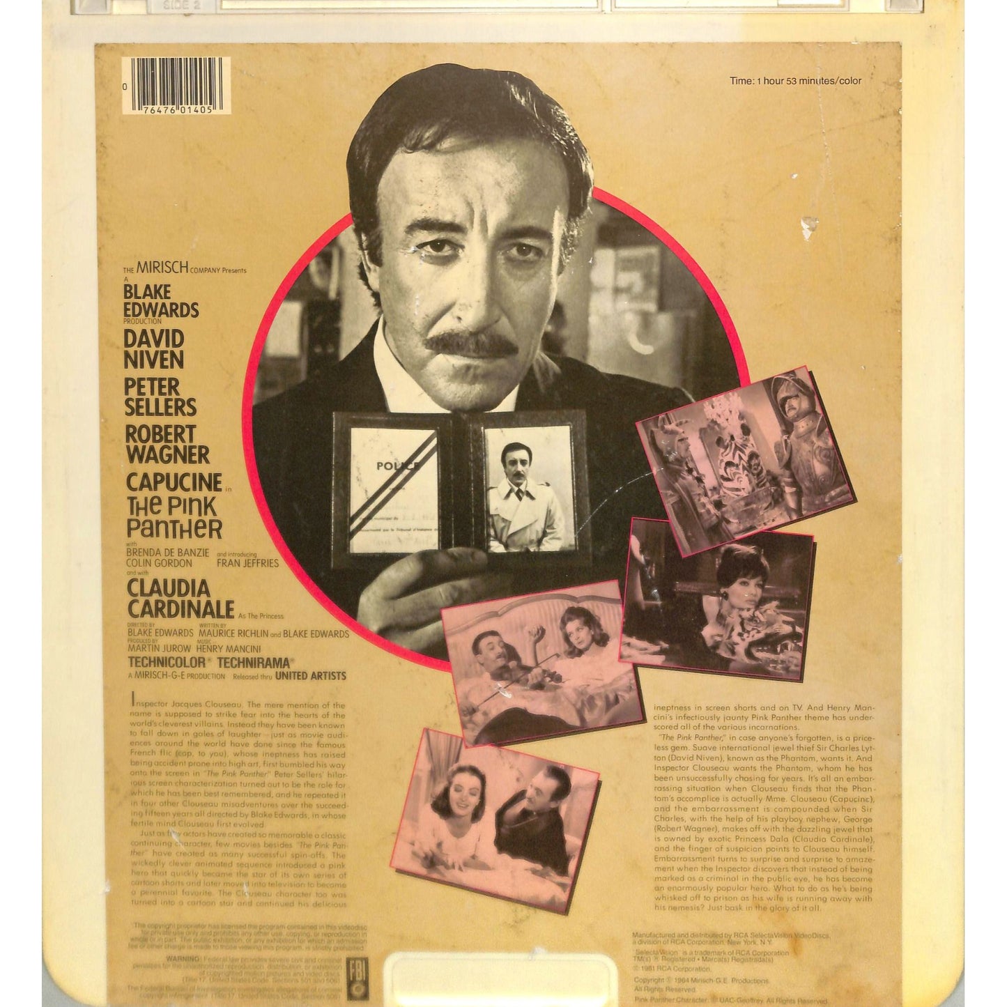 The Pink Panther (1963) Vintage CED Videodisc