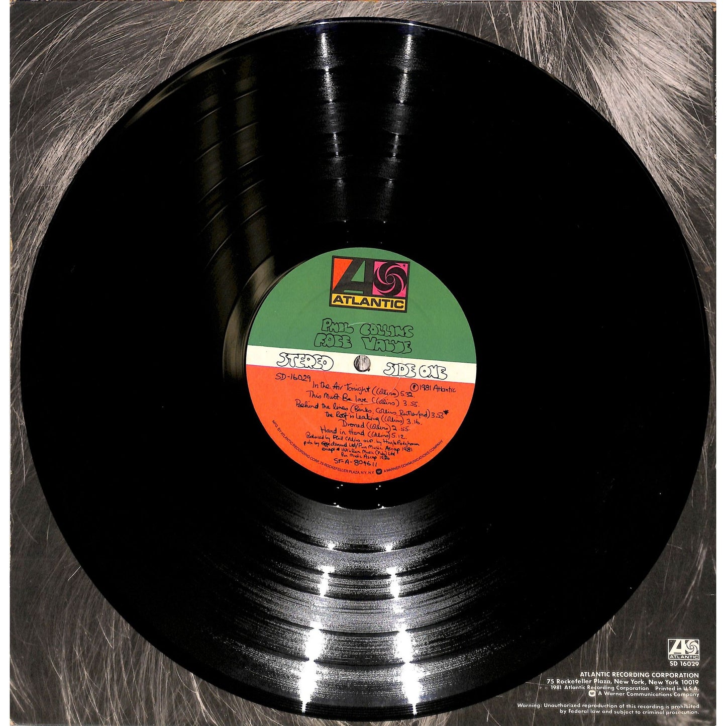 Phil Collins - Face Value Vinyl Record SD 16029