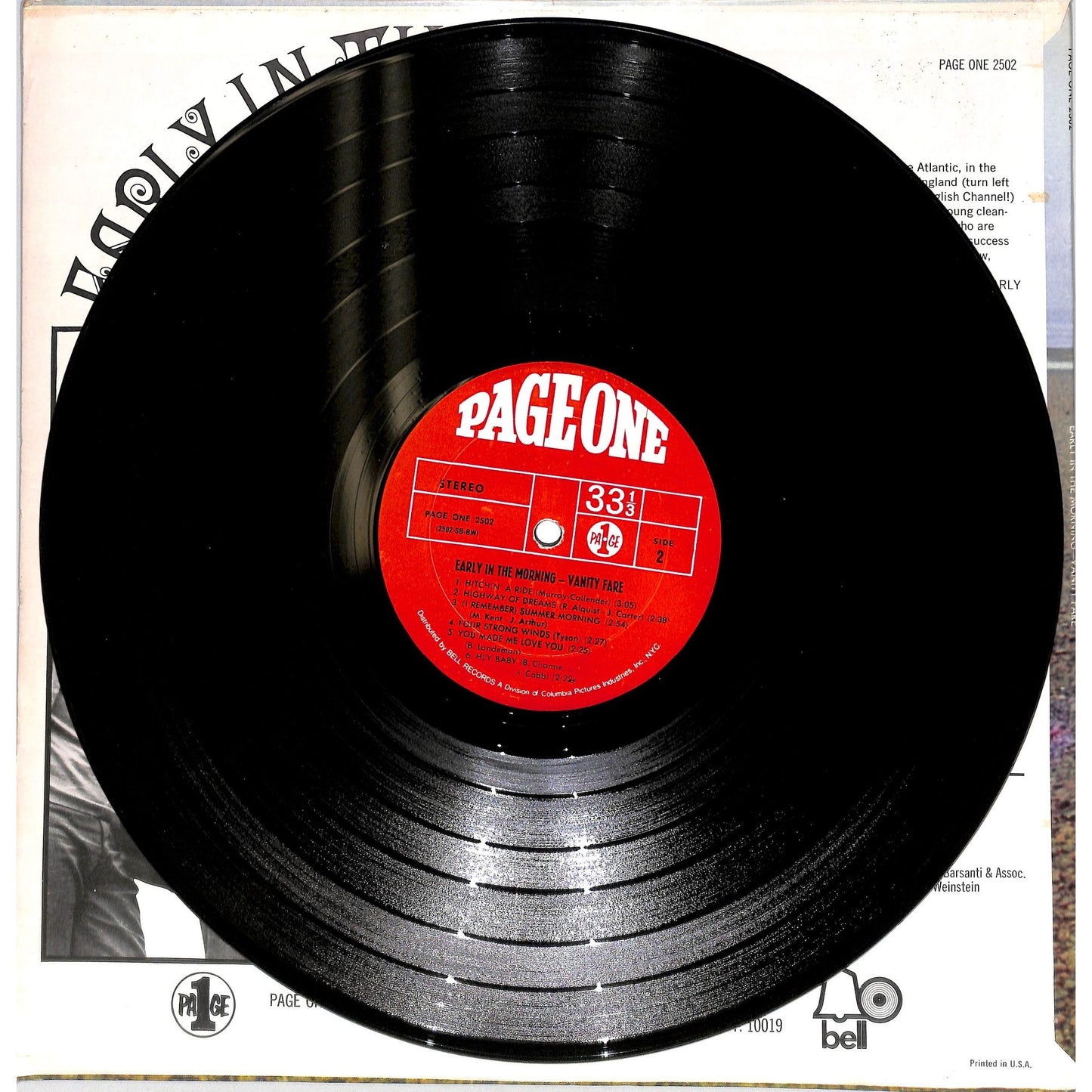 Vanity Fare - Early In The Morning Vinyl Record Page One 2502