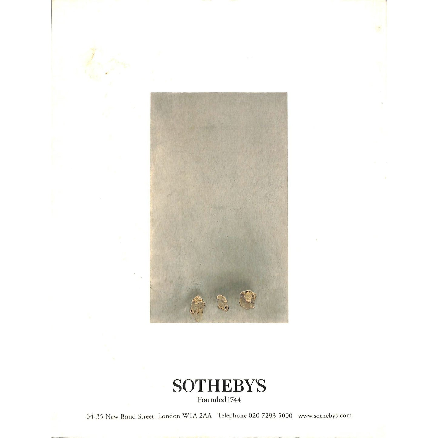Sotheby's London Contemporary Art Auction Catalog October 26, 2000