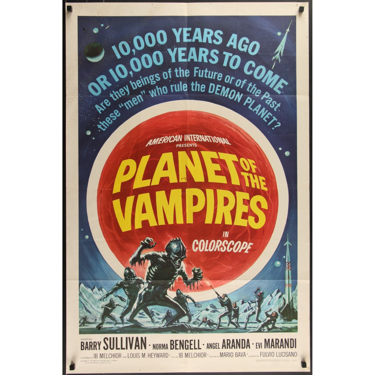Planet of the Vampires (1965) Original Movie Poster 27x41