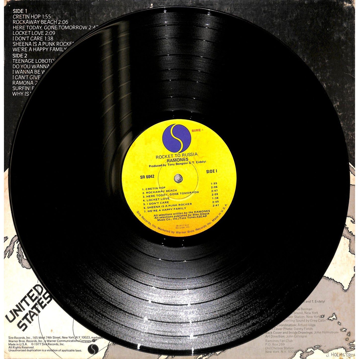 Ramones - Rocket to Russia Vinyl Record SR 6042