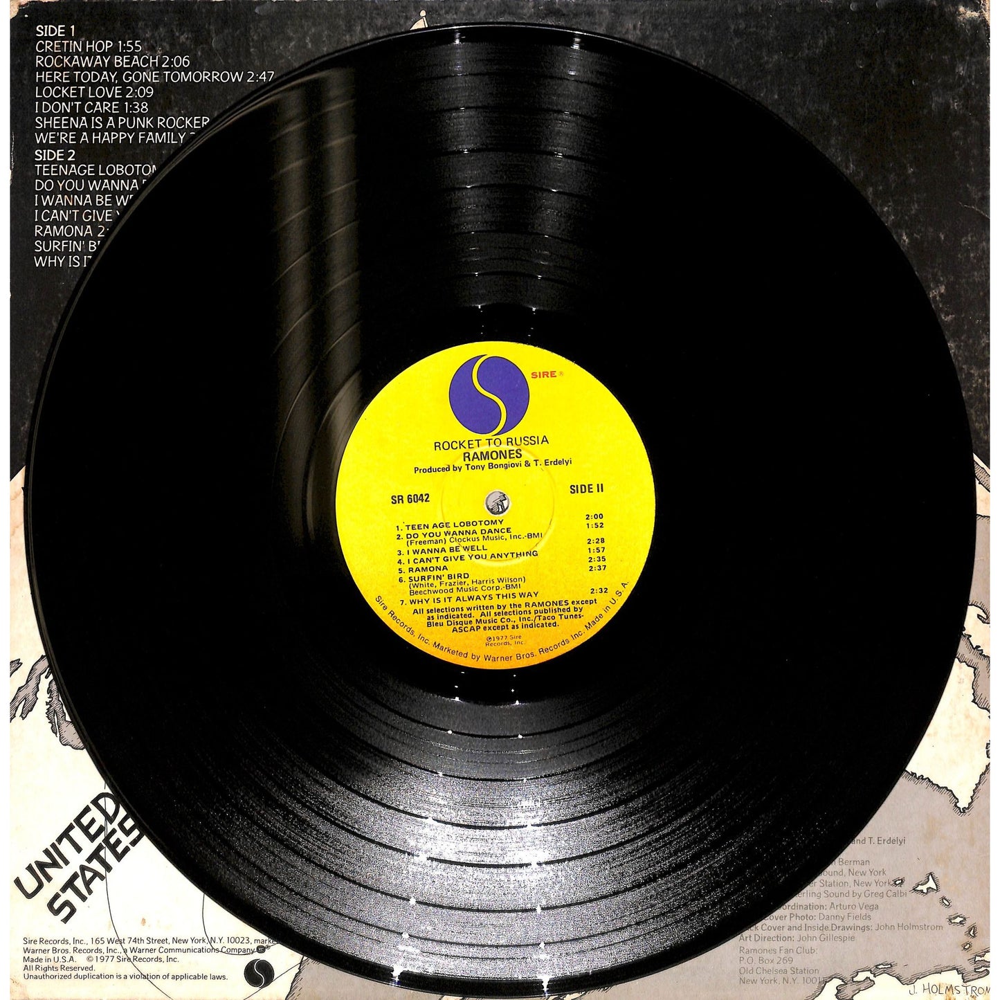 Ramones - Rocket to Russia Vinyl Record SR 6042