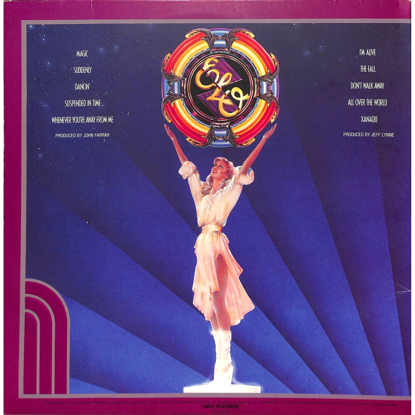Electric Light Orchestra - Xanadu Soundtrack Vinyl Record MCA 6100