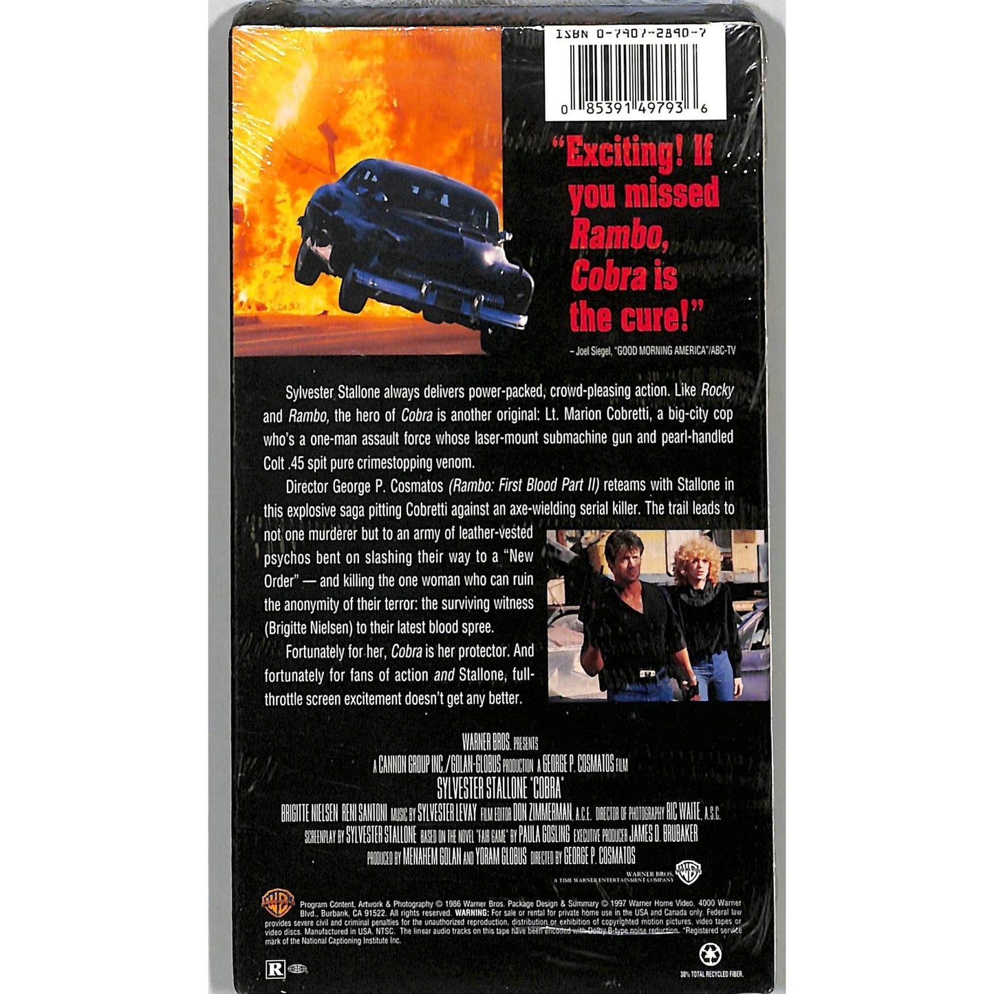 Cobra (1986) VHS Tape SEALED NEW CONDITION