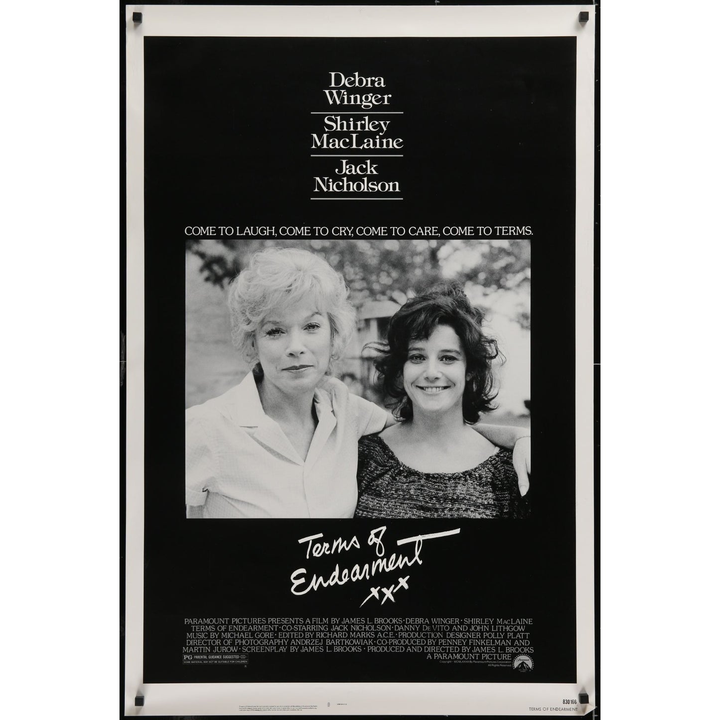 Terms of Endearment (1983) Original Movie Poster Rolled 27x40